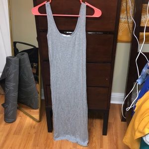 plain grey black dress.